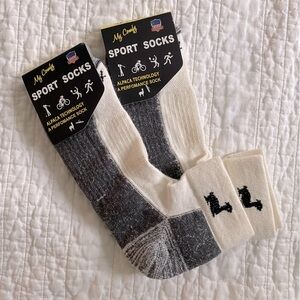 NWT My Comfy Alpaca Sport Socks L 2 pairs